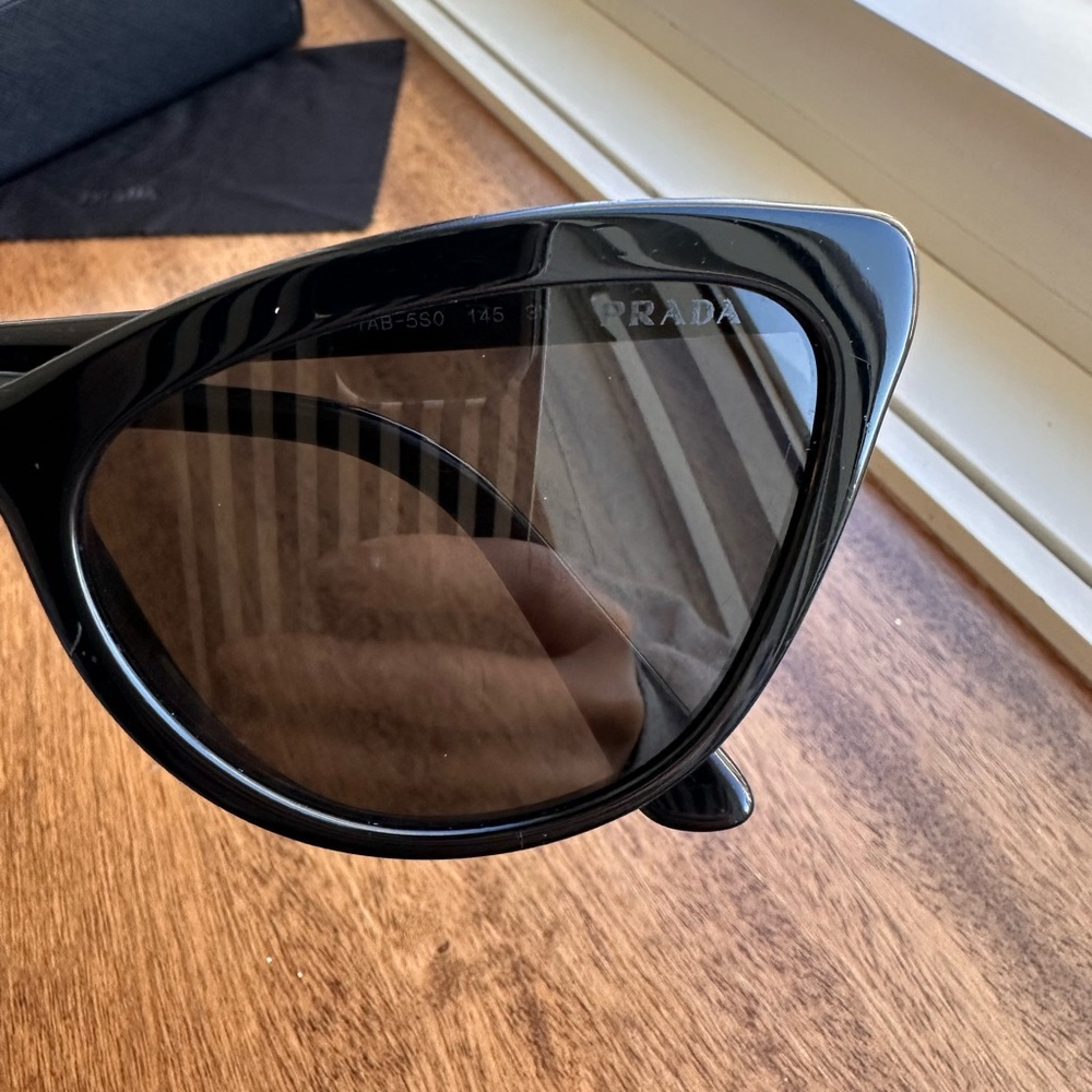 Prada Black Cat-Eye Sunglasses with Case - Picture 4 of 11